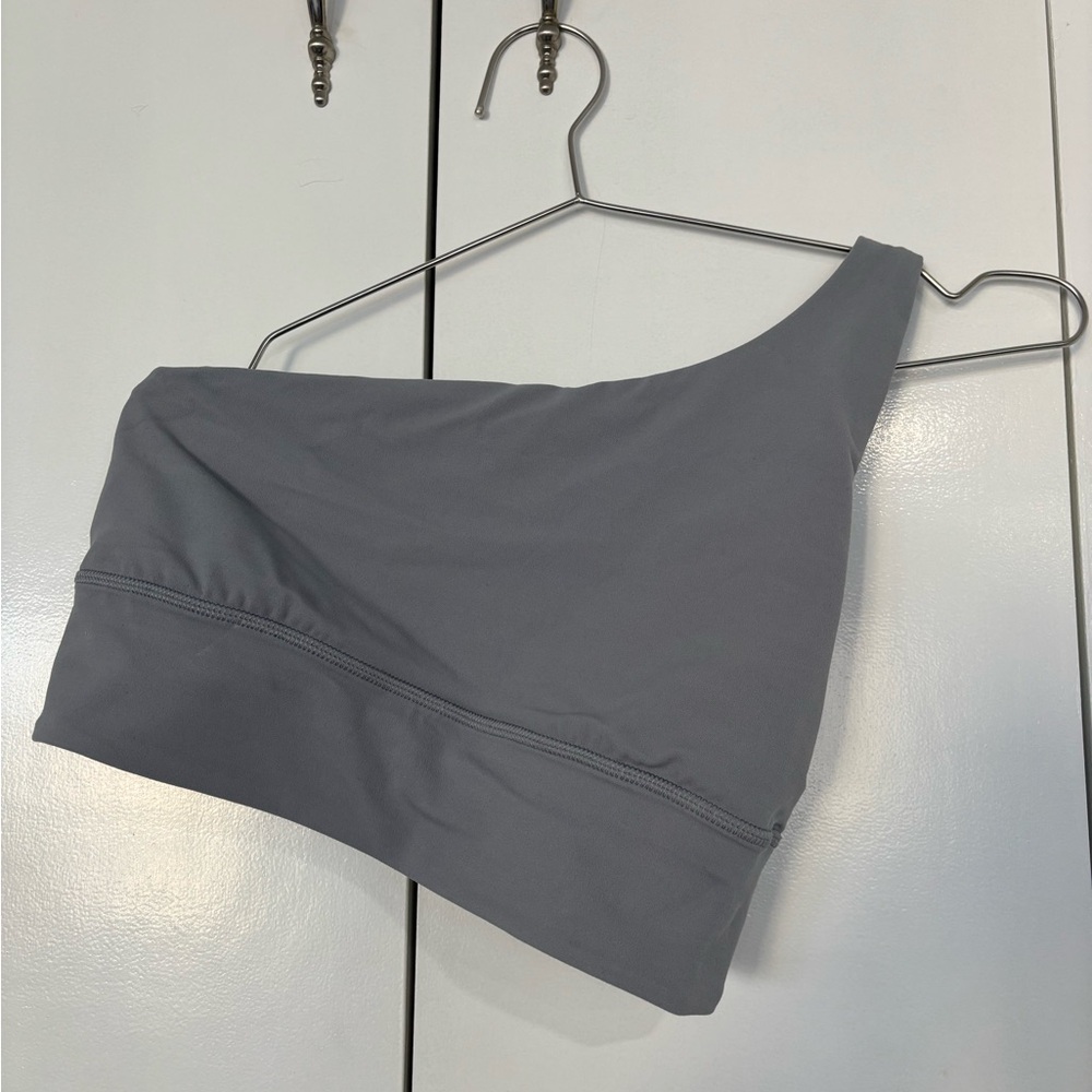 lululemon athletica Gray One-Shoulder Sports Bra